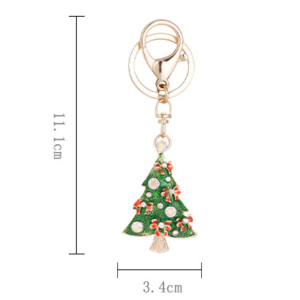 Simple Series Cute Animal Christmas Alloy Rhinestone Keychain h5 Picture4