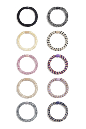 Haarelastiekjes Bracelet Multi Polyester h5 Afbeelding2