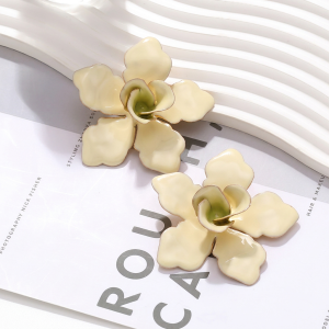 Romantic Series Daily Flower Iron Abs Tpu Women's Stud Earrings h5 
