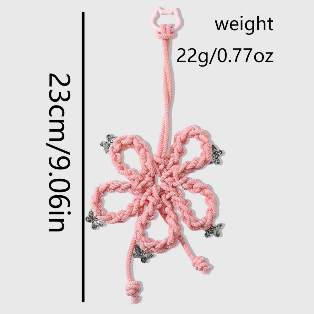 Simple Series Daily Flower Solid Color Woven Alloy Bag Charms Picture2
