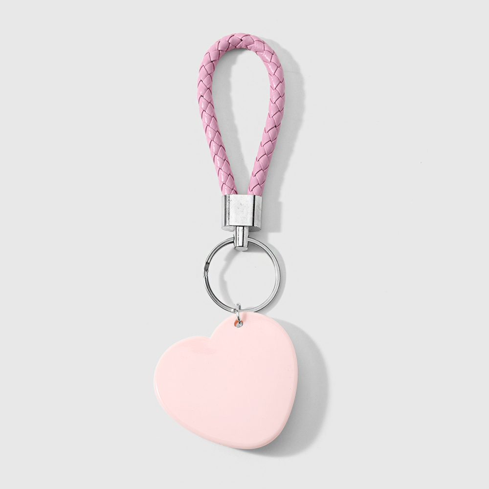 Simple Series Daily Heart Solid Color Leopard Print Acrylic Keychain Picture7