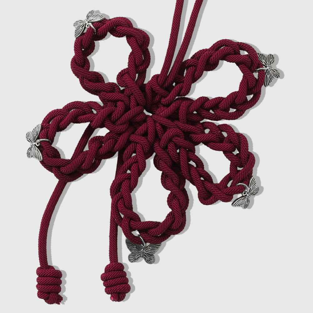 Simple Series Daily Flower Solid Color Woven Alloy Bag Charms Picture6