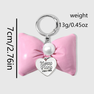 Simple Series Daily Letter Bow Knot Cherry Alloy Keychain h5 Picture2