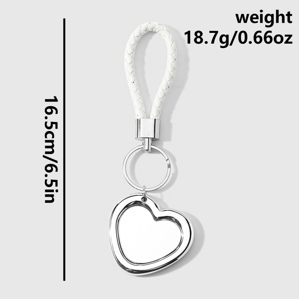 Simple Series Daily Heart Solid Color Leopard Print Acrylic Keychain Picture2
