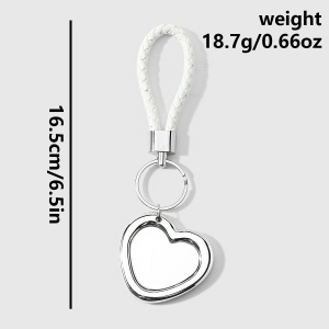 Simple Series Daily Heart Solid Color Leopard Print Acrylic Keychain h5 Picture2