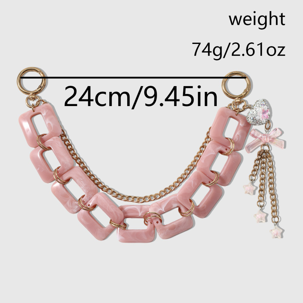 Simple Series Daily Heart Bow Knot Wings Alloy Bag Charms Picture2