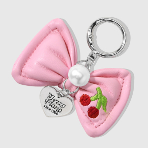 Simple Series Daily Letter Bow Knot Cherry Alloy Keychain h5 Picture6
