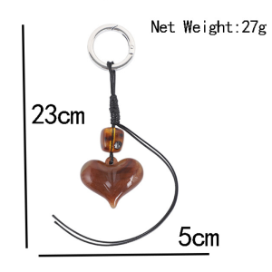 Simple Series Daily Heart Geometric Shape Resin Keychain h5 Picture4