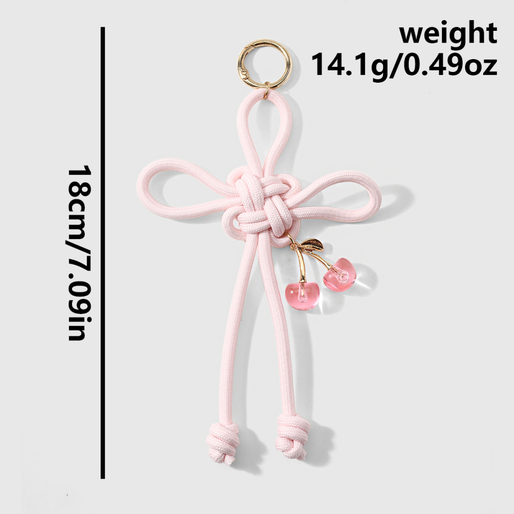 Simple Series Daily Cherry Woven Alloy Bag Charms h5Picture2