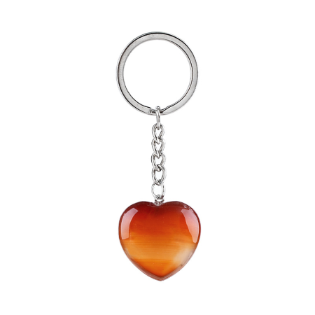 Portachiavi In Pietra Naturale Con Sfumatura Di Colore Daily Heart Della Serie Simple.