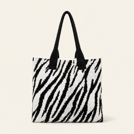 Casual Style Woven Mixed Color Animal Print Woven Polyester Women's Square Shoulder Bags