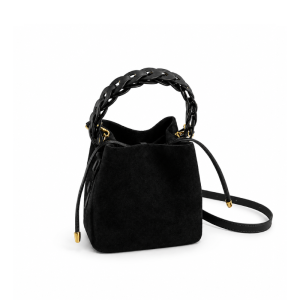 Casual Style None Solid Color Woven Suede Women's Bucket Bag Handbags h5 Picture2