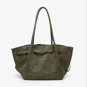 Casual Style Metal Hardware Solid Color Suede Women's Pillow Tote Bags h5 Picture6