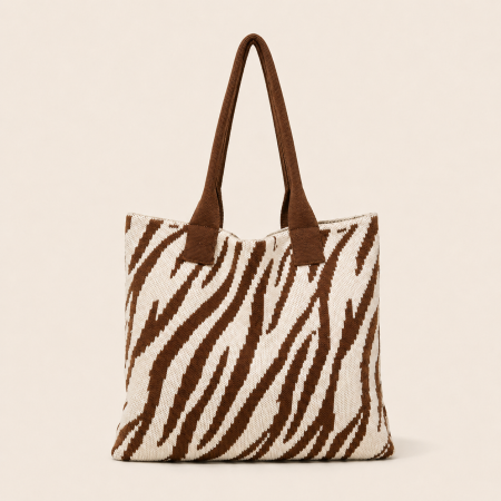 Casual Style Woven Mixed Color Animal Print Woven Polyester Women's Square Shoulder Bags 2