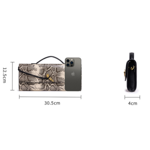 Old Money Style Metal Hardware Solid Color Animal Print Gradient Color Pu Women's East-West Handbags h5 Picture7
