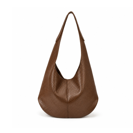 Minimalist Style None Solid Color Pu Women's Round Shoulder Bags 2
