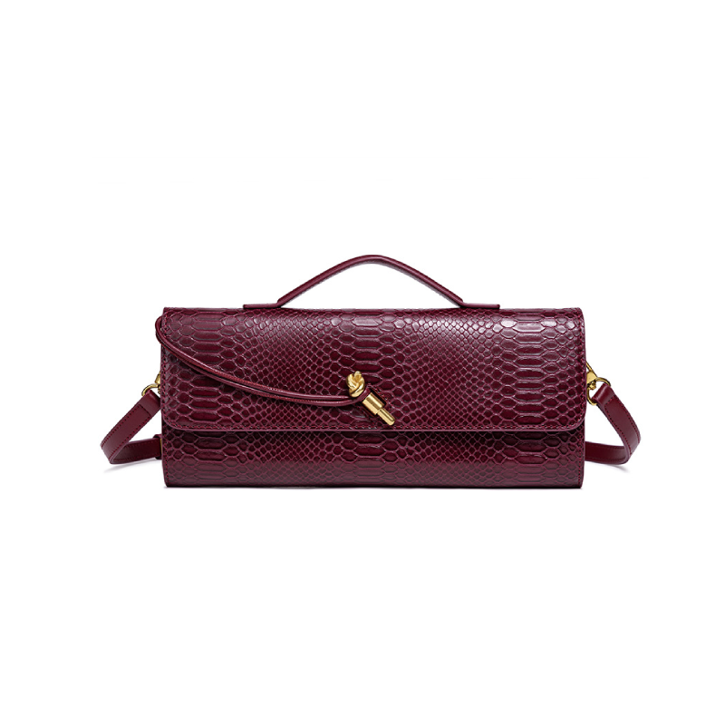 Old Money Style Metal Hardware Solid Color Animal Print Gradient Color Pu Women's East-West Handbags Picture2