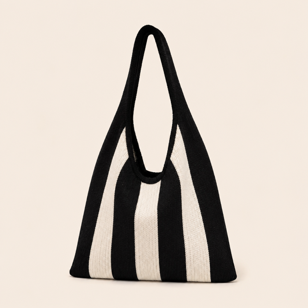 Casual Style Woven Stripe Mixed Color Woven Polyester Women's Square Shoulder Bags 