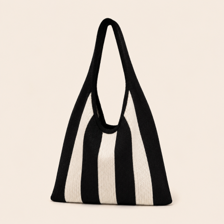 Casual Style Woven Stripe Mixed Color Woven Polyester Women's Square Shoulder Bags 2