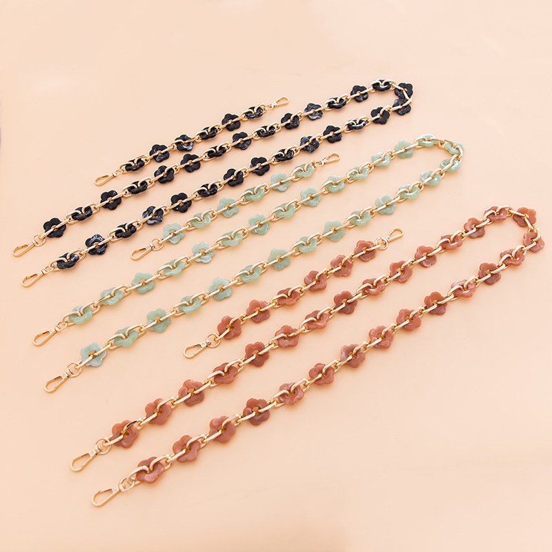 Simple Series Daily Flower Solid Color Chain Gradient Color Acrylic Phone Chain Bag Straps Picture4