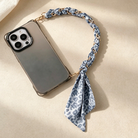 Simple Series Retro Leopard Print Woven Polyester Phone Chain 2