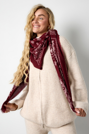 Winter Scarves Paisley Pattern Classic Polyester Daily Accessories h5 Picture4