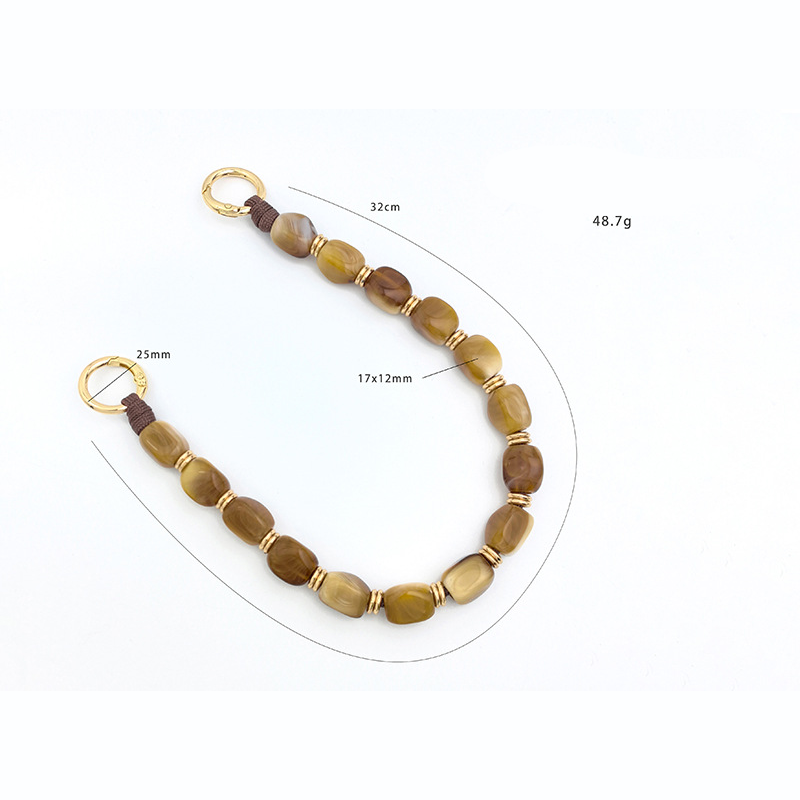Simple Series Daily Irregular Shape Beads Mixed Color Gradient Color Acrylic Phone Chain Bag Straps Picture6