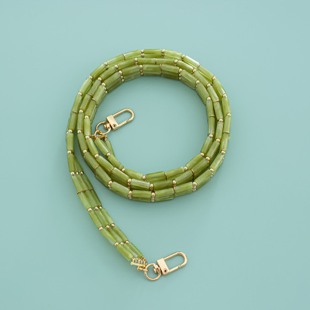 Simple Series Elegant Solid Color Beads Gradient Color Acrylic Phone Chain Bag Straps