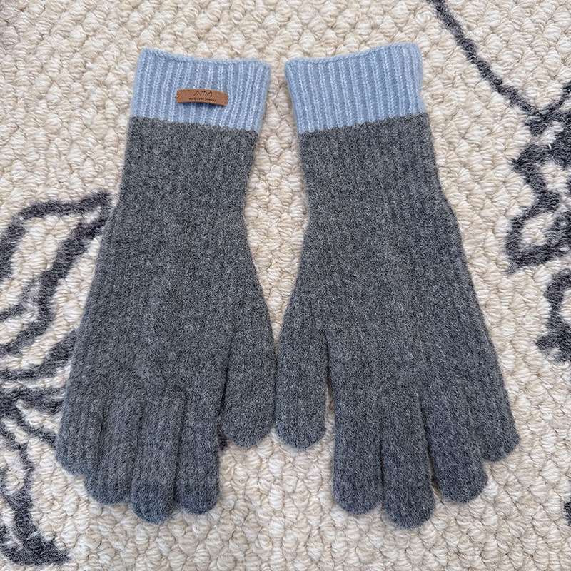 Simple Series Daily Mixed Color Wool Polyester Blend Gloves Picture3