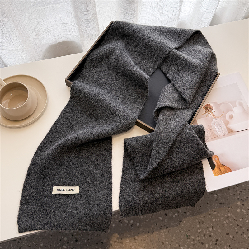 Simple Series Daily Solid Color Polyester Winter Scarves Picture6