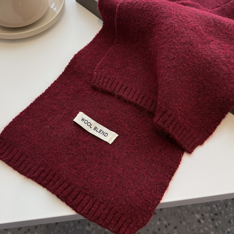 Simple Series Daily Solid Color Polyester Winter Scarves Picture9