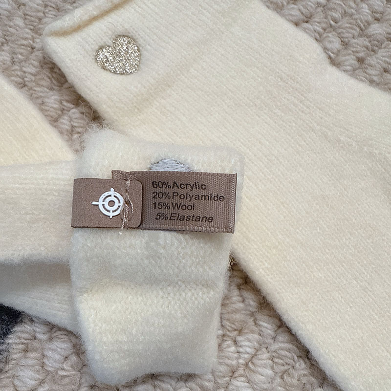 Simple Series Daily Heart Solid Color Wool Polyester Blend Gloves Picture5