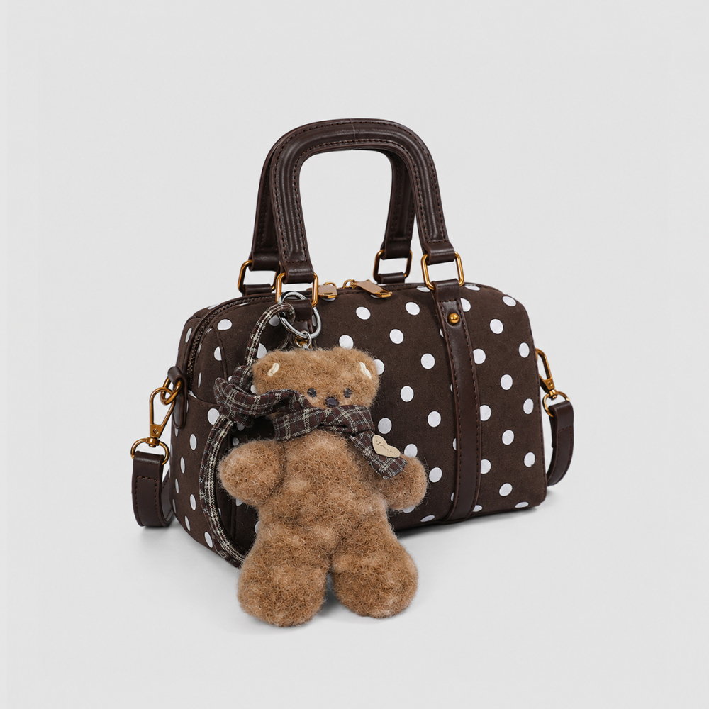 Casual Style Polka Dots Fabric Women's Boston Bag Picture2