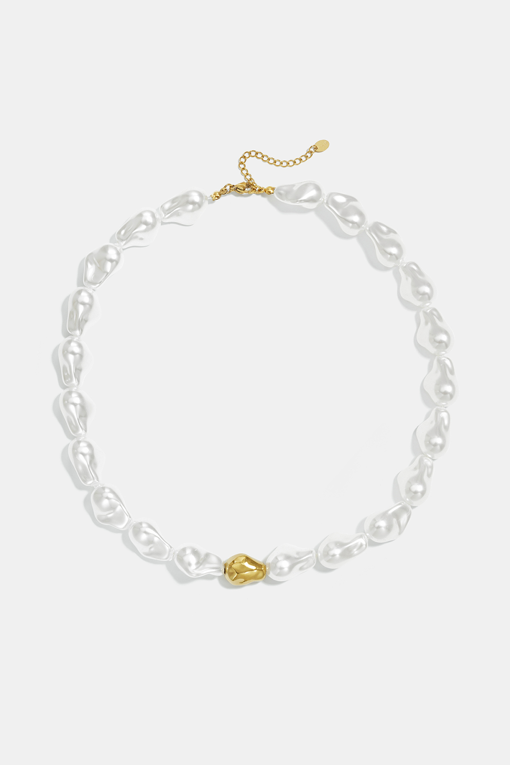 Perlenketten Aus Edelstahl, Unregelmäßige Form, Schlichte Alltags-Serie, Damenschmuck