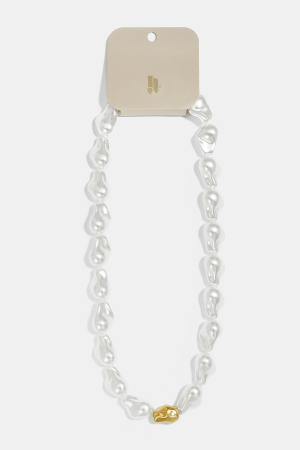 Perlenketten Aus Edelstahl, Unregelmäßige Form, Schlichte Alltags-Serie, Damenschmuck h5 Bild3