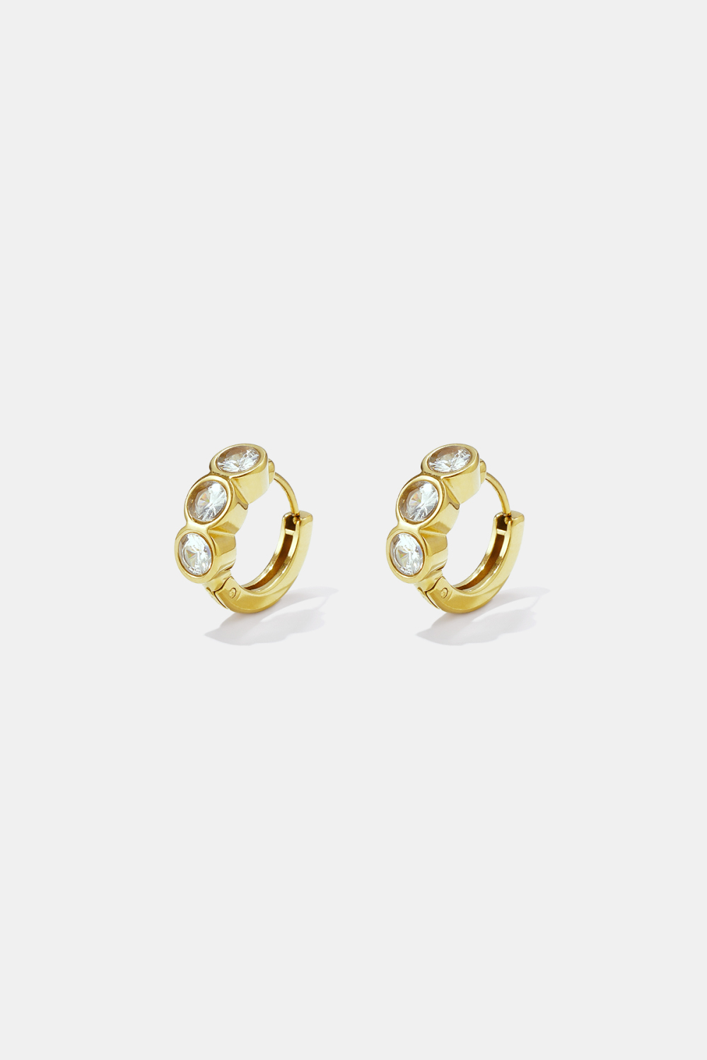 Pendientes De Aro De Acero Inoxidable Circle Simple Daily Simple Series Joyería Para Mujer