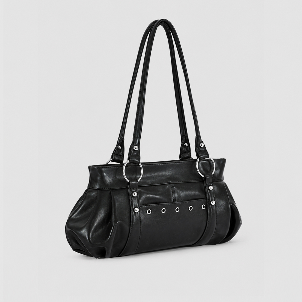 Streetwear Style Metal Hardware Solid Color Pu Women's Shoulder Bags Picture2