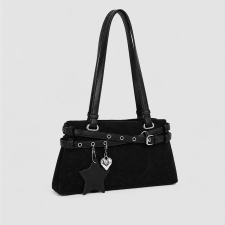 Casual Style Metal Hardware Solid Color Pu Women's Shoulder Bags 2