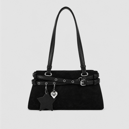Casual Style Metal Hardware Solid Color Pu Women's Shoulder Bags
