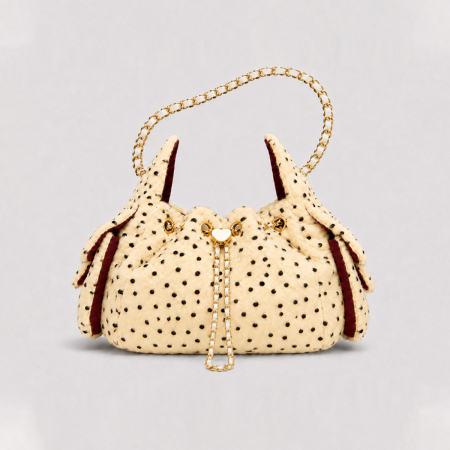 Old Money Style Metal Hardware Leopard Print Imitation Fur Women's Bucket Bag
