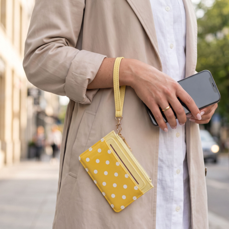 Casual Style Printed Solid Color Polka Dots Pu Women's Square Bag Wallets & Card Holders Picture2