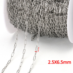Simple Series Diy Chain Stainless Steel Waterproof Gold Color Stringing Materials h5