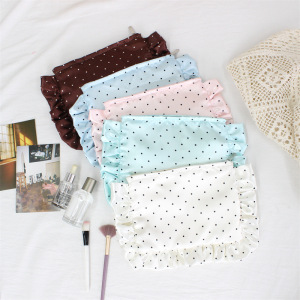 Simple Series Sweet Solid Color Polka Dots Polyester Makeup Bags h5 Picture4