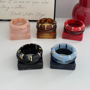 Beads Gradient Color Resin Ccb Women's Bracelets Sets h5 Picture3