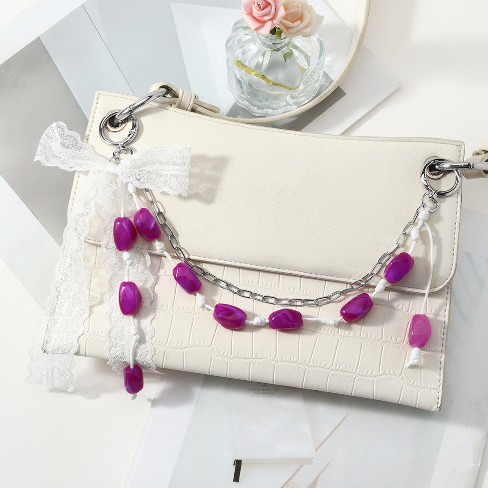 Simple Series Daily Irregular Shape Bow Knot Solid Color Alloy Bag Charms h5Picture4