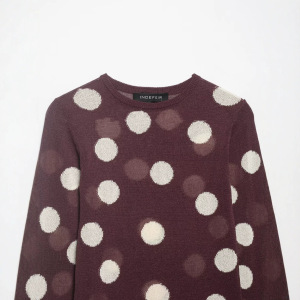 Retro Elegant Polka Dots Sheer Slim Fit Knitted Jumper h5 Picture2