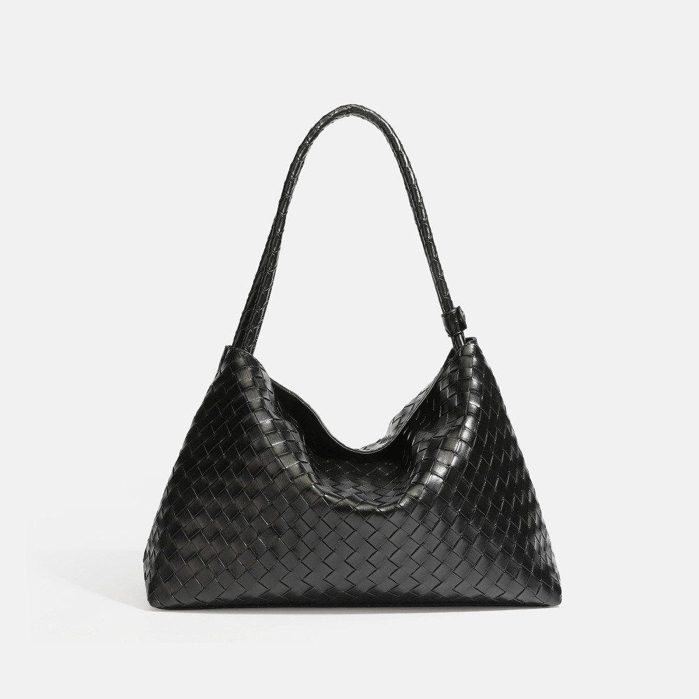 Parisian Chic Style Woven Solid Color Woven Pu Women's Square Shoulder Bags