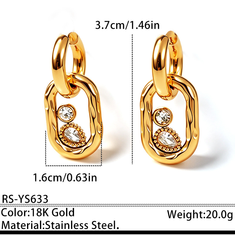 Romantic Series Sexy Droplet Stainless Steel Waterproof Gold Color Women's Jewelry Sets