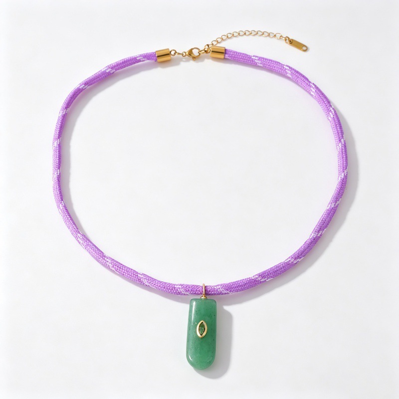 Classic Series Retro Droplet Rectangle Natural Stones Women's Pendant Necklaces Picture5