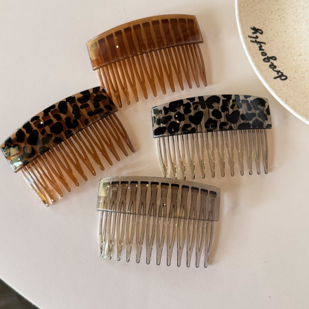 Haarkämme Aus Acetat Mit Retro-Leopardenmuster Der Simple-Serie